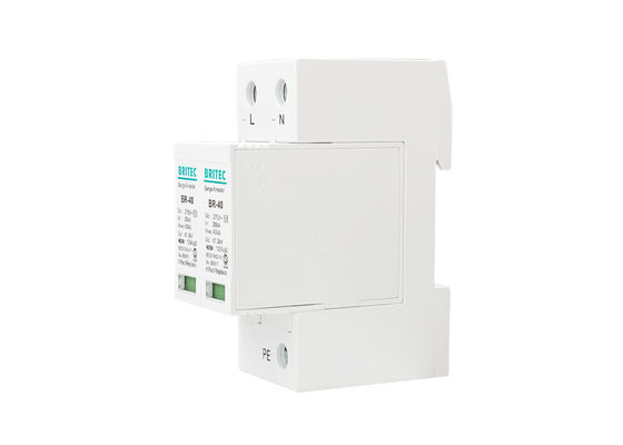 लाइटनिंग एरेस्टर क्लास II इमैक्स 40kA 2P 20-40kA दीन रेल सर्ज प्रोटेक्शन ओवर वोल्टेज SPD