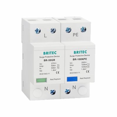 ओईएम ओवरज प्रोटेक्टिव डिवाइस आईआईपी 50kA क्लास बी बिजली प्रोटेक्टर