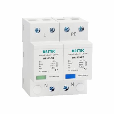 25kA प्रकार 1 अधिभार रक्षक 275V T1 10/350us अधिभार रक्षक