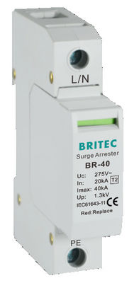 BR-40 3P+1 ओवरज सुरक्षा सुरक्षात्मक उपकरण बिजली गिरफ्तारी सुरक्षा 18 मिमी ओवरज सुरक्षा