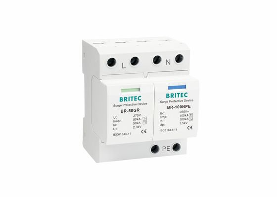 बिजली प्रतिरोधी प्रकार 1 1P+NPE IP20 IEC61643-11 वृद्धि सुरक्षा उपकरण