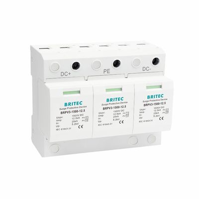 BRPV3-1500-12.5 डीसी SPD 12.5ka पीवी ओवरजेज अरेस्टर 1500V डीसी SPD ओवरजेज सुरक्षा t1 t2 डीसी