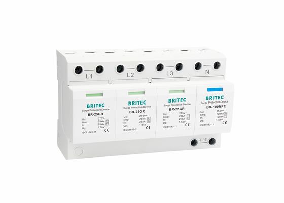 25KA बिजली संरक्षण ओवरजेट अरेस्टर थर्मोप्लास्टिक थ्री फेज ओवरजेट प्रोटेक्टर