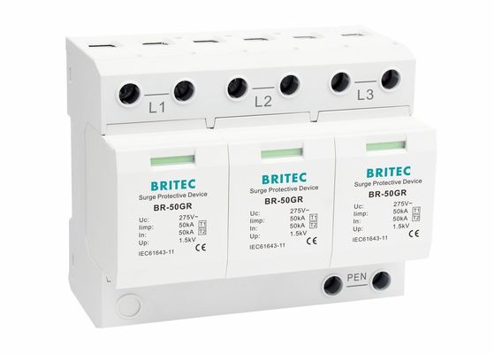 3 ध्रुव औद्योगिक सर्ज संरक्षण उपकरण 3 चरण 150 वोल्ट अनुकूलित लोगो