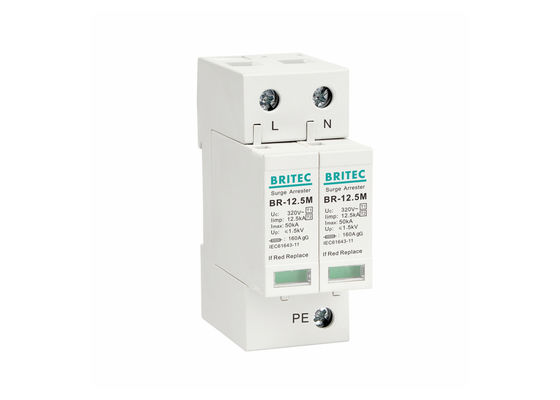 सिंगल फेज टाइप 1 + 2 सर्ज प्रोटेक्शन डिवाइस 2P पोल हाई परफॉर्मेंस