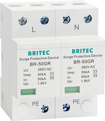BRITEC 50GR एसी लाइटिंग सर्ज प्रोटेक्शन डिवाइस एसपीडी सर्ज प्रोटेक्टर 50ka लाइटनिंग अरेस्टर