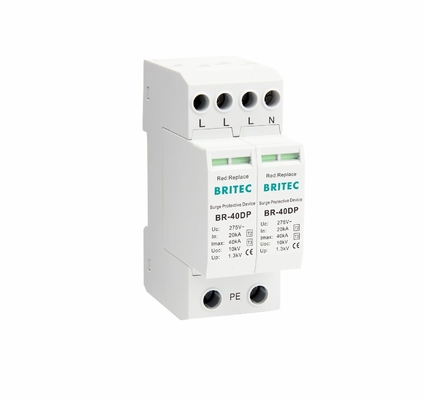 BR-40DP 2P 275v वोल्टेज रेटिंग सर्ज प्रोटेक्शन डिवाइस टाइप 3 Spd