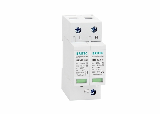 2P 275V 12.5kA अधिभार संरक्षण उपकरण अधिभार बंदर IEC61643-11