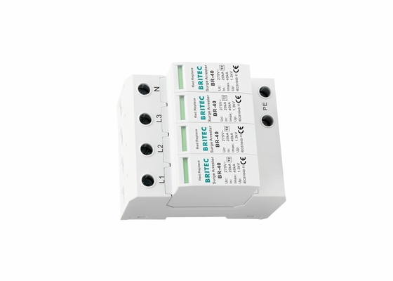 4P एसपीडी वर्ग II 40ka एसी सर्ज प्रोटेक्टर 150V/275V/320V//385V/440V बिजली संरक्षण
