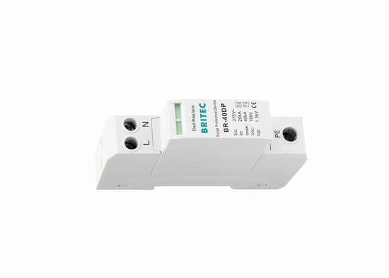 40kA 275V सिंगल फेज 2P टाइप 2 + 3 क्लास II + III सर्ज अरेस्टर्स BR-40DP 2P