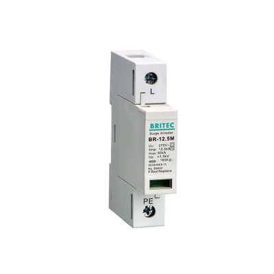 BR-12.5M 1P 12.5kA Tvss अधिभार रक्षक दमनक बिजली अधिभार रोधी t1 t2 spd