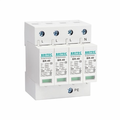 BR-40 1P 40kA 275V सर्ज वोल्टेज प्रोटेक्टर Tvss टाइप 2 सर्ज प्रोटेक्शन डिवाइस spd