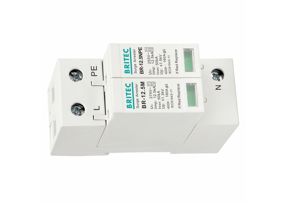 एकल चरण निम्न वोल्टेज बिजली संरक्षण अधिभार arrester एसी एसपीडी