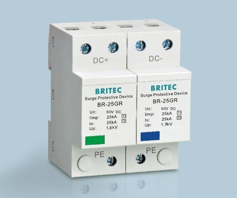 BR-25GR 48V क्लास I लो वोल्टेज लाइटनिंग अरेस्टर 25kA 48V SPD सर्ज फ़िल्टर लाइटनिंग प्रोटेक्टर
