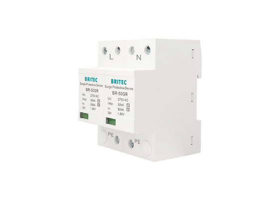 कक्षा I पावर सर्ज अरेस्टर 10/350μs 50KA एकल चरण 150V / 275V / 320V