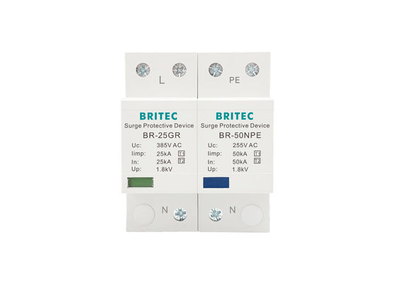 टीटी टीएन-एस . के लिए 25 केए सिंगल फेज टाइप 1 सर्ज प्रोटेक्शन डिवाइस 1+1 क्लास I