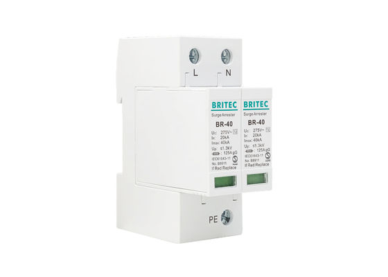 2P सिंगल फेज टाइप 2 एसी सर्ज अरेस्टर बिजली अरेस्टर सर्ज सुरक्षा उपकरण