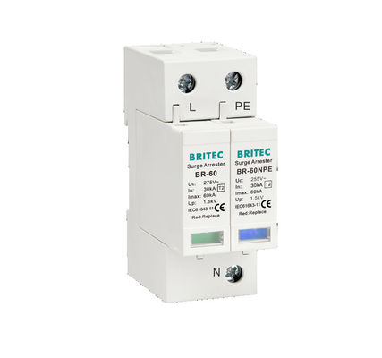 BR-60 3P सर्ज प्रोटेक्शन डिवाइस लाइटनिंग अरेस्टर Spd Type2