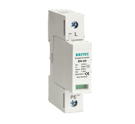 BR-60 3P सर्ज प्रोटेक्शन डिवाइस लाइटनिंग अरेस्टर Spd Type2