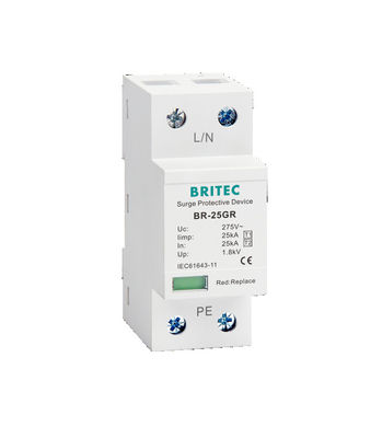 BR-25GR 4P 4P टाइप 1 सर्ज प्रोटेक्टर ac टाइप 1 spd spd t1 25ka क्लास 1 सर्ज अरेस्टर तीन चरण पावर सर्ज प्रोटेक्टर