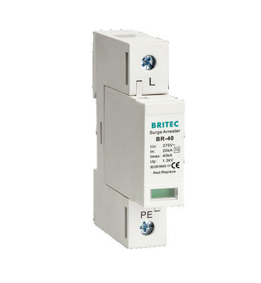 BR-40 4P 40kA 4 ध्रुव 3 चरण tuv ac बढ़त arrester बढ़त अवशोषक संरक्षण spd 275v बिजली बढ़त रक्षक