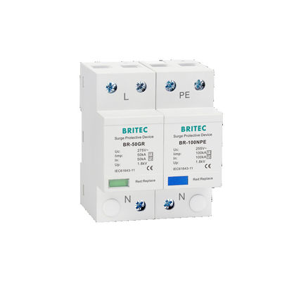 बीआर-50जीआर 275 3पी एसपीडी एसी टाइप 1 सर्ज प्रोटेक्टिव डिवाइस लाइटनिंग अरेस्टर टी1 टी2 थ्री फेज़