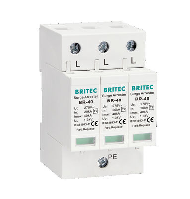 BR-40 2P ओवरजॉग प्रोटेक्शन डिवाइस क्लास II Spd 275v टाइप 2 एकल चरण 275v ac spd बिजली ओवरजॉग प्रोटेक्टर वैरिस्टोर ओवरजॉग अरेस्टर