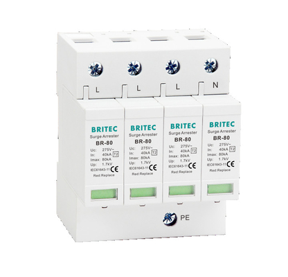 BR-80 3P tuv प्रकार 2 सर्ज सुरक्षा उपकरण एसी सर्ज अरेस्टर पावर सर्ज प्रोटेक्टर