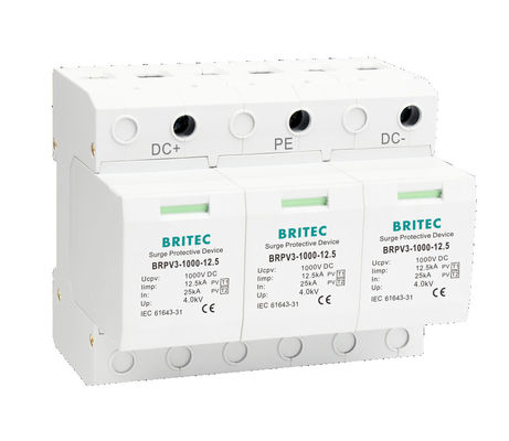 BRPV3-1000 डीसी ओवरजेज सुरक्षा उपकरण, डीसी 1200V अधिकतम वोल्टेज, प्लग-इन मॉड्यूलर डिजाइन, ओवरजेज सुरक्षा डीसी