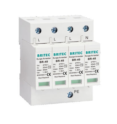 BR-40 440 4P प्रकार 2 40ka अधिभार सुरक्षा उपकरण SPD T2 पावर सुरक्षा arrester बिजली थंडर रक्षक एसी अधिभार 440V अधिभार arrester spd प्रकार 2 अधिभार रक्षक