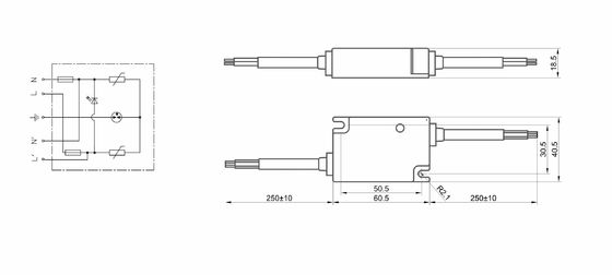 BRLED-08ASC-10 एलईडी सुरक्षा के लिए सर्ज प्रोटेक्टर 10kv spd एलईडी एलईडी आउटडोर लाइटिंग 275v एलईडी सर्ज सुरक्षा डिवाइस