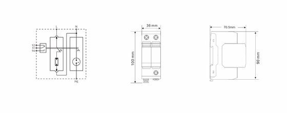 BR-25GS 1+1 Spd T1 25ka सर्ज प्रोटेक्टर बिजली सर्ज प्रोटेक्शन स्पार्क गैप प्रकार Spd