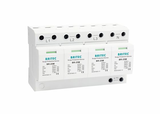 थंडर अरेस्टर 4 पोल टाइप 1 सर्ज प्रोटेक्टर थर्मल प्लास्टिक संरचना