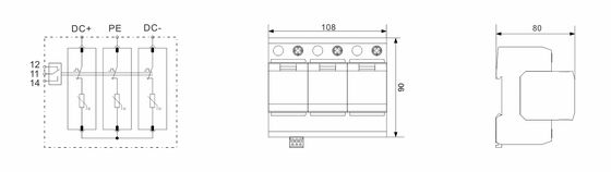 BRPV3-1000-20 DC सर्ज प्रोटेक्शन डिवाइस 1000V सोलर सिस्टम spd 1000v dc t1 t2