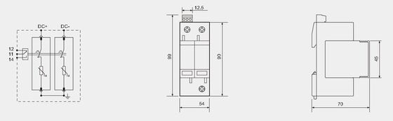 BR-40-24 T2 डीसी सर्ज प्रोटेक्शन डिवाइस 40kA 24V एसपीडी पावर सर्ज के लिए थर्मोप्लास्टिक UL94-V0 कैबिनेट के साथ