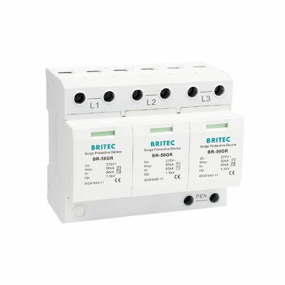 BR-50GR 3+1 OEM ODM स्पार्क गैप 50ka सर्ज प्रोटेक्टिव डिवाइस लो वोल्टेज इलेक्ट्रिकल क्लास 1 सर्ज अरेस्टर टाइप 1 एसपीडी सर्ज प्रोटेक्टिव डिवाइस टाइप 1 एसपीडी लो वोल्टेज एलवी इलेक्ट्रिकल वितरण नेटवर्क