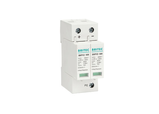 सोलर सर्ज प्रोटेक्टर पीवी लाइटनिंग प्रोटेक्शन 600v डीसी सर्ज अरेस्टर लाइटनिंग अरेस्टर