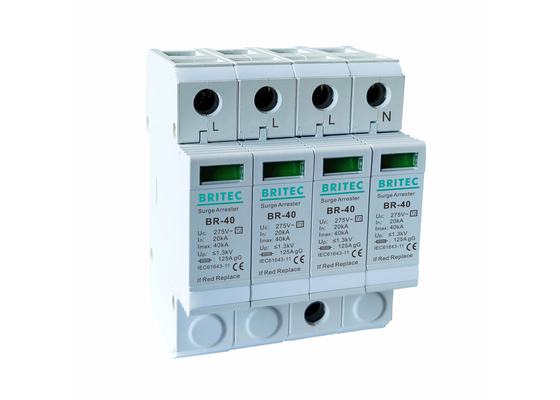 4P 40KA 275V 4 पोल सर्ज रक्षक IEC 61643-11 मानक