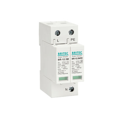 BRITEC BR-12.5M 3P+1 अधिभार संरक्षण 275v बिजली बंदर वर्ग I+II spd अधिभार सुरक्षा उपकरण Blitzableiter