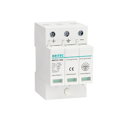 सौर ऊर्जा वृद्धि सुरक्षा के लिए 1500V 40kA 3P पीवी सर्ज अरेस्टर डीसी एसपीडी