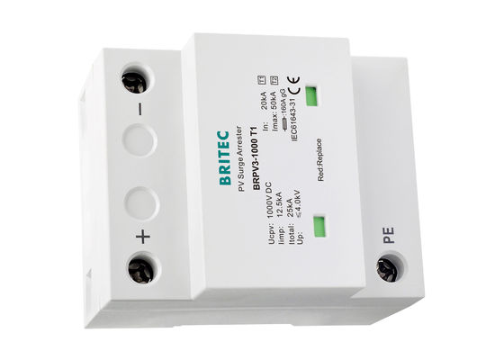 फोटोवोल्टिक प्रणालियों के लिए कक्षा I कक्षा II एसपीडी पीवी सर्ज एरेस्टर 12.5kA 10 / 350us