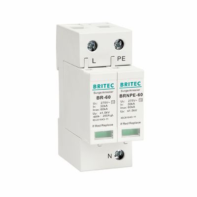 BR275-60 2P 2P एसी SPD 60kA 2P सिंगल फेज सर्ज प्रोटेक्टिव डिवाइस (SPD) सर्ज अरेस्टर सर्ज प्रोटेक्शन डिवाइस