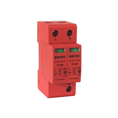 40kA एसी सर्ज प्रोटेक्शन डिवाइस 320V टाइप 2 सर्ज अरेस्टर लाइटनिंग अरेस्टर