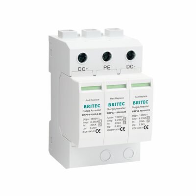 BRPV3-1500-6.25 पीवी सर्ज अरेस्टर मॉड्यूल 3 सुरक्षा उपकरण सौर ऊर्जा प्रणाली spd 1500v dc t1 t2 सौर Dc Spd pv बिजली रोधी